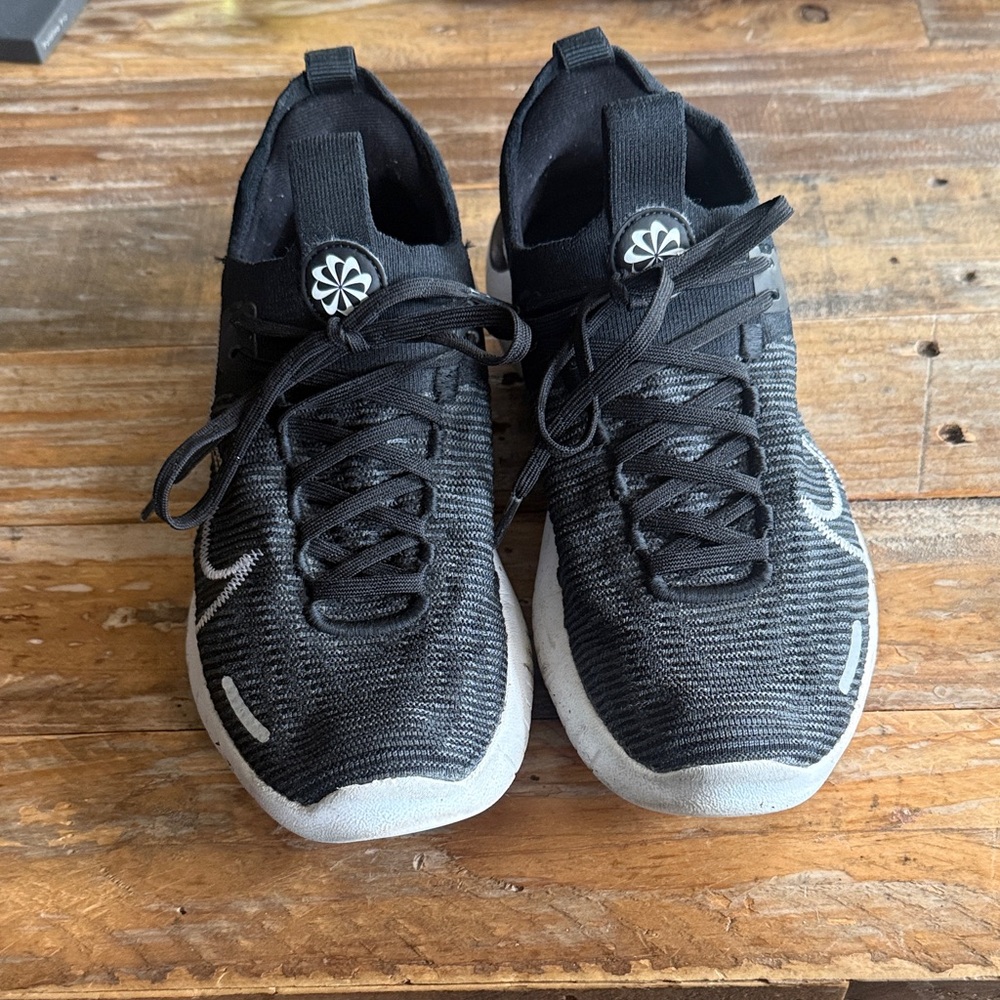 Nike Black Knit Sneakers with White Outsole